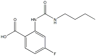 2-[(butylcarbamoyl)amino]-4-fluorobenzoic acid Struktur