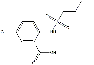 2-[(butylsulfonyl)amino]-5-chlorobenzoic acid 化学構造式