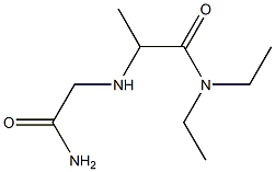 2-[(carbamoylmethyl)amino]-N,N-diethylpropanamide 化学構造式