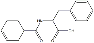 2-[(cyclohex-3-en-1-ylcarbonyl)amino]-3-phenylpropanoic acid,,结构式