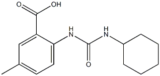 2-[(cyclohexylcarbamoyl)amino]-5-methylbenzoic acid,,结构式