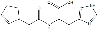 2-[(cyclopent-2-en-1-ylacetyl)amino]-3-(1H-imidazol-4-yl)propanoic acid,,结构式