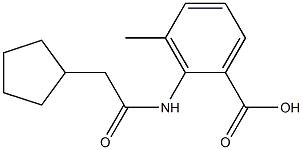 2-[(cyclopentylacetyl)amino]-3-methylbenzoic acid Struktur