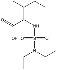 2-[(diethylsulfamoyl)amino]-3-methylpentanoic acid Struktur