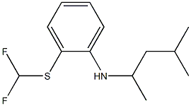 2-[(difluoromethyl)sulfanyl]-N-(4-methylpentan-2-yl)aniline,,结构式