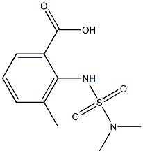 2-[(dimethylsulfamoyl)amino]-3-methylbenzoic acid,,结构式