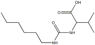 2-[(hexylcarbamoyl)amino]-3-methylbutanoic acid 结构式