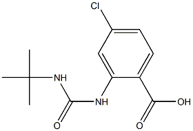2-[(tert-butylcarbamoyl)amino]-4-chlorobenzoic acid 化学構造式