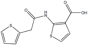 2-[(thien-2-ylacetyl)amino]thiophene-3-carboxylic acid 化学構造式