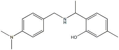 2-[1-({[4-(dimethylamino)phenyl]methyl}amino)ethyl]-5-methylphenol,,结构式