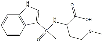 2-[1-(1H-indol-3-yl)acetamido]-4-(methylsulfanyl)butanoic acid Struktur