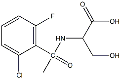 2-[1-(2-chloro-6-fluorophenyl)acetamido]-3-hydroxypropanoic acid,,结构式
