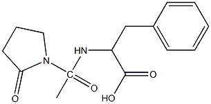 2-[1-(2-oxopyrrolidin-1-yl)acetamido]-3-phenylpropanoic acid Struktur