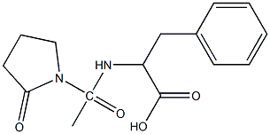 2-[1-(2-oxopyrrolidin-1-yl)acetamido]-3-phenylpropanoic acid Structure