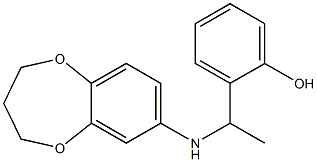 2-[1-(3,4-dihydro-2H-1,5-benzodioxepin-7-ylamino)ethyl]phenol Structure