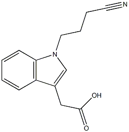 2-[1-(3-cyanopropyl)-1H-indol-3-yl]acetic acid,,结构式