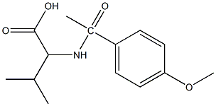 2-[1-(4-methoxyphenyl)acetamido]-3-methylbutanoic acid,,结构式