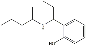 2-[1-(pentan-2-ylamino)propyl]phenol 化学構造式