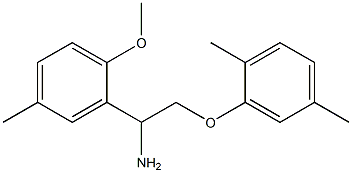 2-[1-amino-2-(2,5-dimethylphenoxy)ethyl]-1-methoxy-4-methylbenzene Struktur