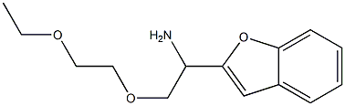 2-[1-amino-2-(2-ethoxyethoxy)ethyl]-1-benzofuran,,结构式