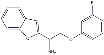 2-[1-amino-2-(3-fluorophenoxy)ethyl]-1-benzofuran|