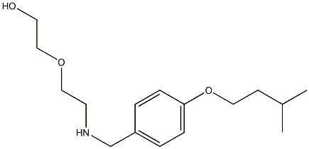 2-[2-({[4-(3-methylbutoxy)phenyl]methyl}amino)ethoxy]ethan-1-ol 化学構造式