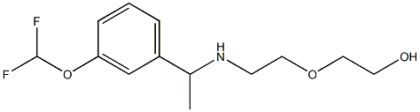 2-[2-({1-[3-(difluoromethoxy)phenyl]ethyl}amino)ethoxy]ethan-1-ol Struktur