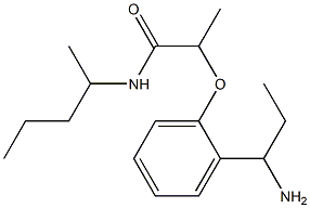 2-[2-(1-aminopropyl)phenoxy]-N-(pentan-2-yl)propanamide 结构式