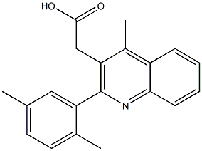 2-[2-(2,5-dimethylphenyl)-4-methylquinolin-3-yl]acetic acid Structure