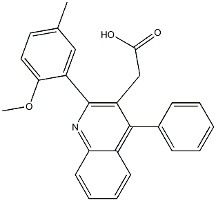 2-[2-(2-methoxy-5-methylphenyl)-4-phenylquinolin-3-yl]acetic acid