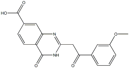 2-[2-(3-methoxyphenyl)-2-oxoethyl]-4-oxo-3,4-dihydroquinazoline-7-carboxylic acid Struktur
