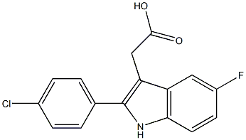  2-[2-(4-chlorophenyl)-5-fluoro-1H-indol-3-yl]acetic acid