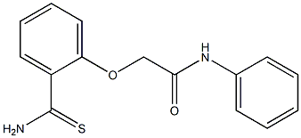 2-[2-(aminocarbonothioyl)phenoxy]-N-phenylacetamide Structure