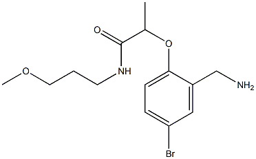 2-[2-(aminomethyl)-4-bromophenoxy]-N-(3-methoxypropyl)propanamide 结构式