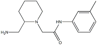 2-[2-(aminomethyl)piperidin-1-yl]-N-(3-methylphenyl)acetamide 化学構造式