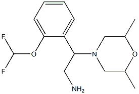 2-[2-(difluoromethoxy)phenyl]-2-(2,6-dimethylmorpholin-4-yl)ethan-1-amine,,结构式