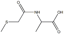 2-[2-(methylsulfanyl)acetamido]propanoic acid 化学構造式