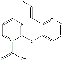 2-[2-(prop-1-en-1-yl)phenoxy]pyridine-3-carboxylic acid 化学構造式