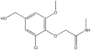 2-[2-chloro-4-(hydroxymethyl)-6-methoxyphenoxy]-N-methylacetamide 结构式