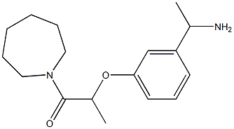 2-[3-(1-aminoethyl)phenoxy]-1-(azepan-1-yl)propan-1-one 化学構造式