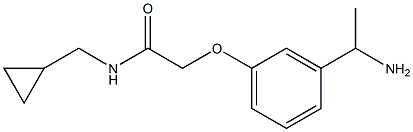 2-[3-(1-aminoethyl)phenoxy]-N-(cyclopropylmethyl)acetamide 结构式