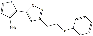 2-[3-(2-phenoxyethyl)-1,2,4-oxadiazol-5-yl]thiophen-3-amine 化学構造式