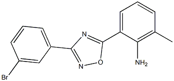 2-[3-(3-bromophenyl)-1,2,4-oxadiazol-5-yl]-6-methylaniline,,结构式