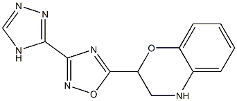 2-[3-(4H-1,2,4-triazol-3-yl)-1,2,4-oxadiazol-5-yl]-3,4-dihydro-2H-1,4-benzoxazine Struktur