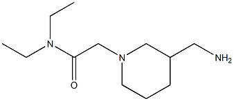 2-[3-(aminomethyl)piperidin-1-yl]-N,N-diethylacetamide 结构式