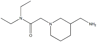 2-[3-(aminomethyl)piperidin-1-yl]-N,N-diethylacetamide,,结构式