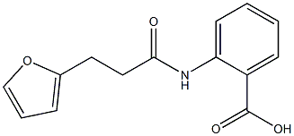 2-[3-(furan-2-yl)propanamido]benzoic acid 化学構造式