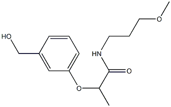 2-[3-(hydroxymethyl)phenoxy]-N-(3-methoxypropyl)propanamide,,结构式