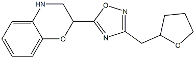 2-[3-(oxolan-2-ylmethyl)-1,2,4-oxadiazol-5-yl]-3,4-dihydro-2H-1,4-benzoxazine 结构式