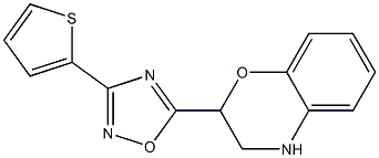 2-[3-(thiophen-2-yl)-1,2,4-oxadiazol-5-yl]-3,4-dihydro-2H-1,4-benzoxazine 化学構造式